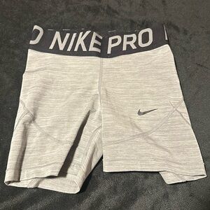 Grey nike pro shorts